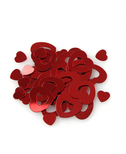 Confetti rode hartjes | Decoraties | Flessenpost maken 