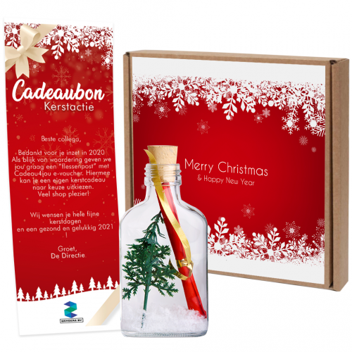 Unieke cadeaubon verpakking | Kerst | Message in a bottle