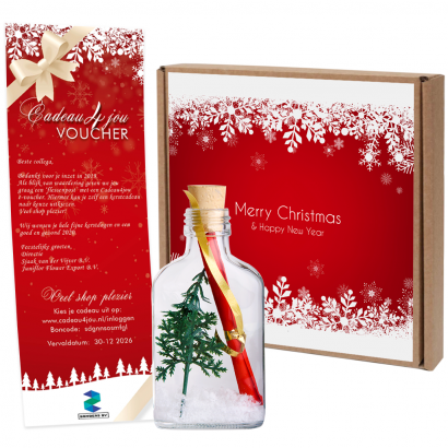 Message Bottle Giftbox - Kerst